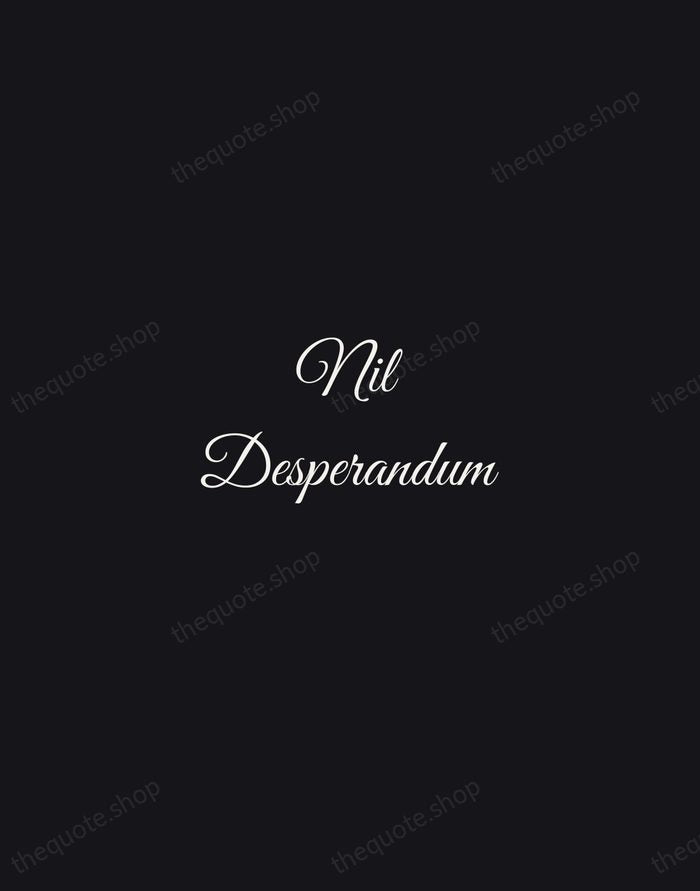 Nil Desperandum — Horace — Night Script
