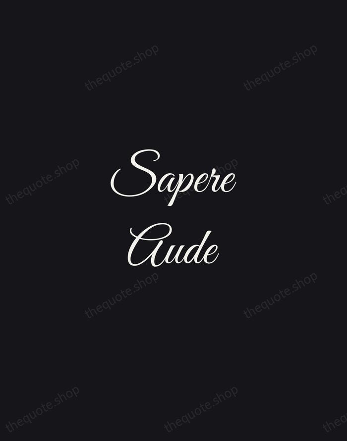 Sapere Aude — Horace — Night Script