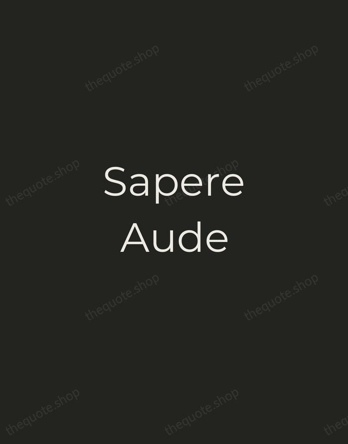Sapere Aude — Horace — Tracked Caps Unsigned