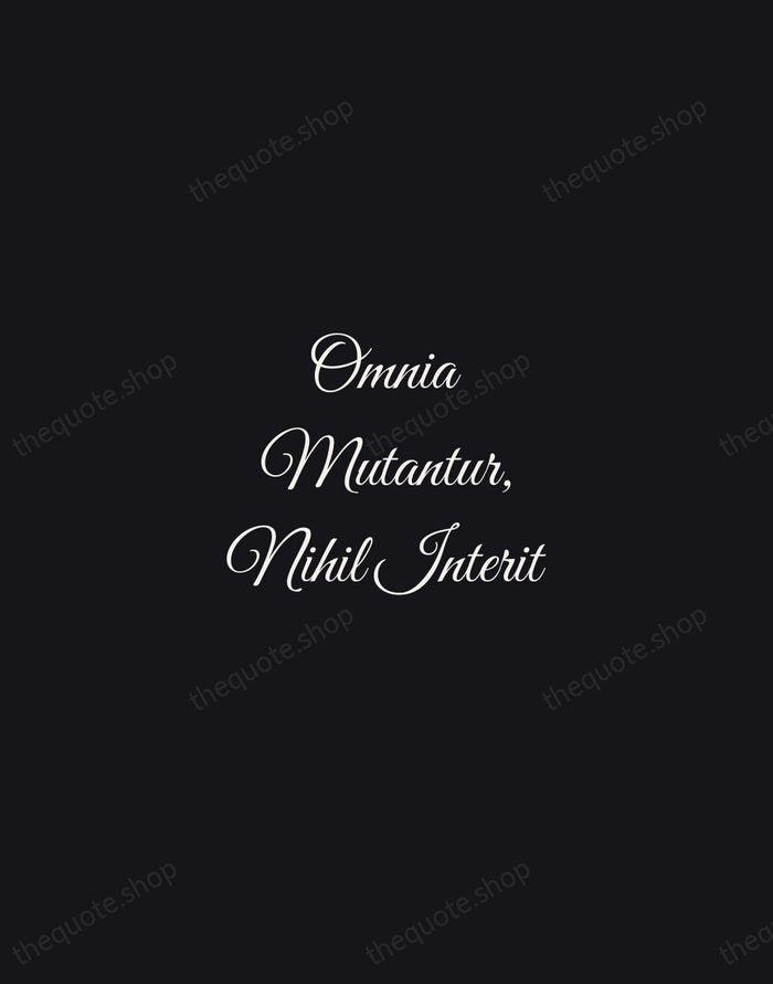 Omnia Mutantur, Nihil Interit — Ovid — Night Script