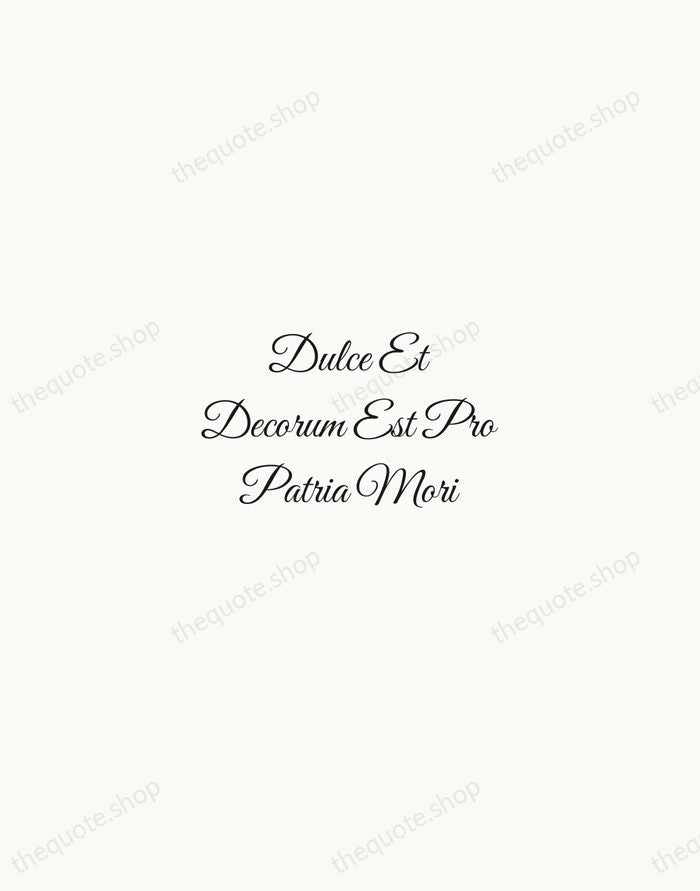 Dulce Et Decorum Est Pro Patria Mori — Horace — Script Whisper