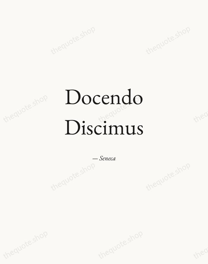 Docendo Discimus — Seneca — Quiet Garamond