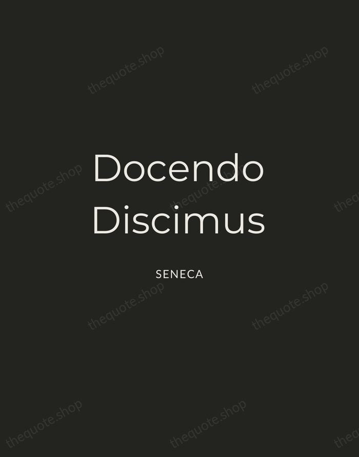 Docendo Discimus — Seneca — Charcoal Sans