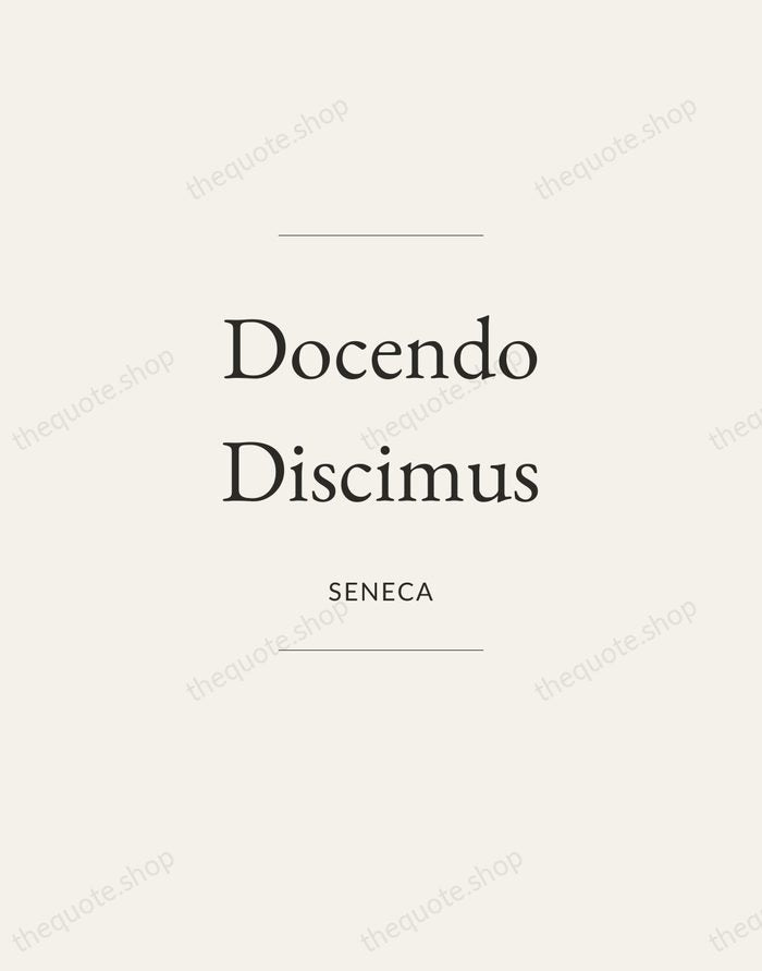 Docendo Discimus — Seneca — Gallery Frame