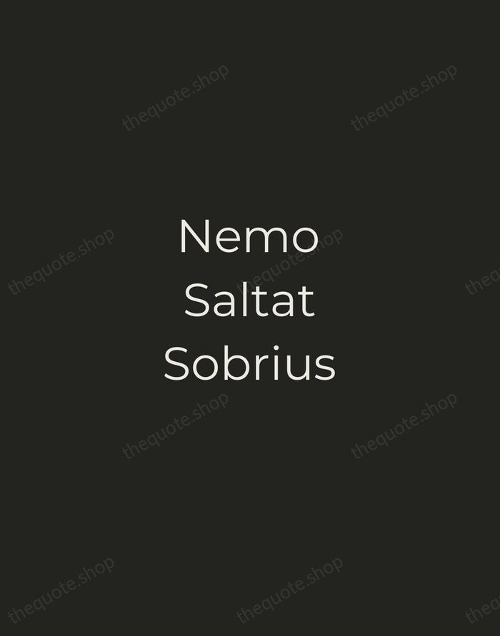 Nemo Saltat Sobrius — Cicero — Tracked Caps Unsigned