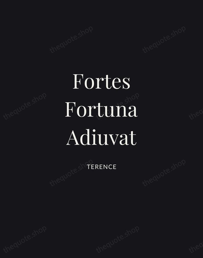 Fortes Fortuna Adiuvat — Terence | Printable Wall Art — Midnight Serif