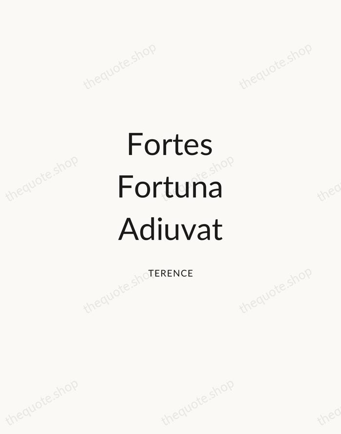 Fortes Fortuna Adiuvat — Terence — Modern Sans Calm