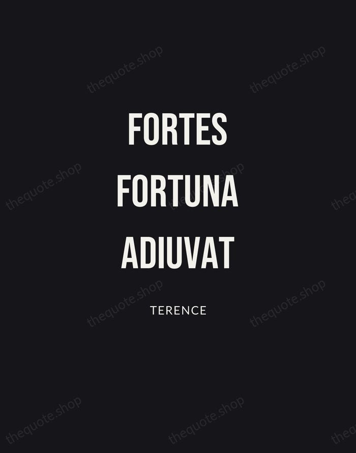 Fortes Fortuna Adiuvat — Terence | Printable Wall Art — Poster Condensed