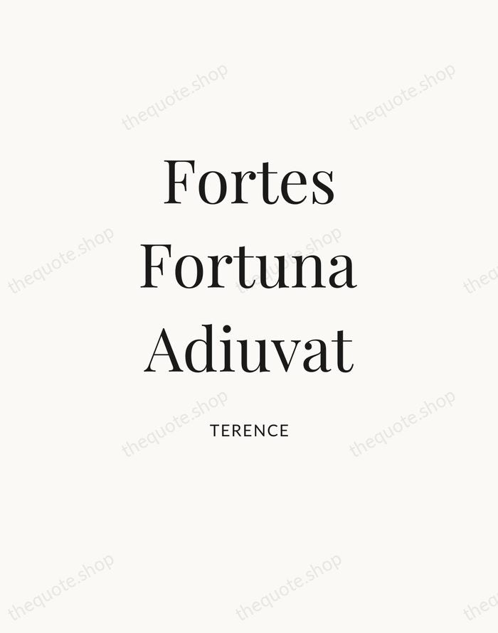 Fortes Fortuna Adiuvat — Terence — Statement Serif
