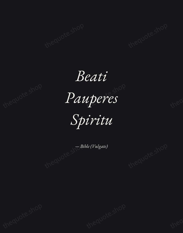 Beati Pauperes Spiritu — Bible (Vulgate) — Manuscript Italic