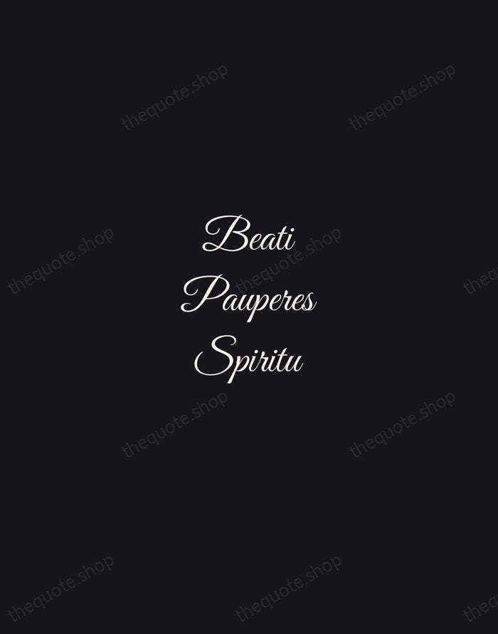 Beati Pauperes Spiritu — Bible (Vulgate) — Night Script