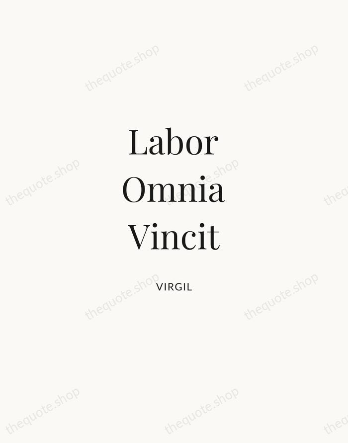 Labor Omnia Vincit — Virgil | Printable Wall Art — Atelier Serif