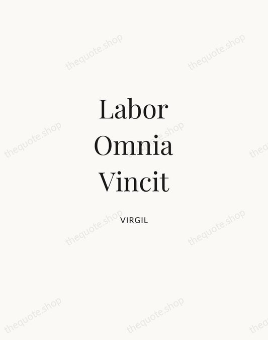 Labor Omnia Vincit — Virgil | Printable Wall Art — Atelier Serif