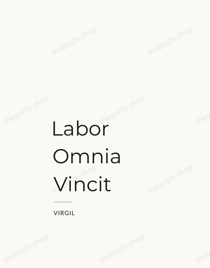 Labor Omnia Vincit — Virgil — Studio Left