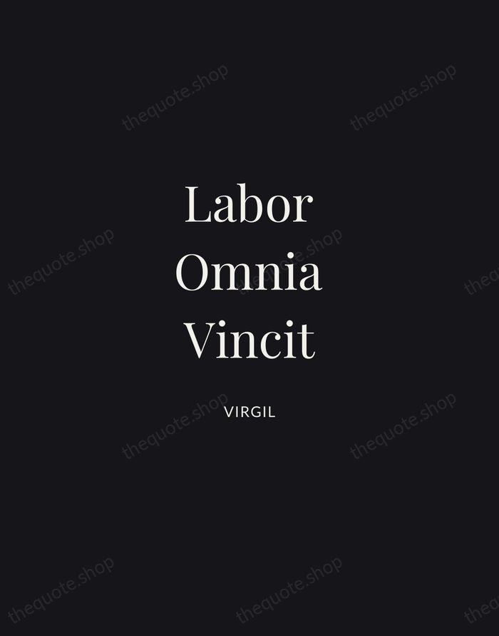 Labor Omnia Vincit — Virgil | Printable Wall Art — Midnight Serif