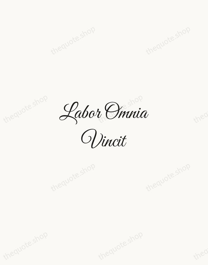 Labor Omnia Vincit — Virgil — Script Whisper
