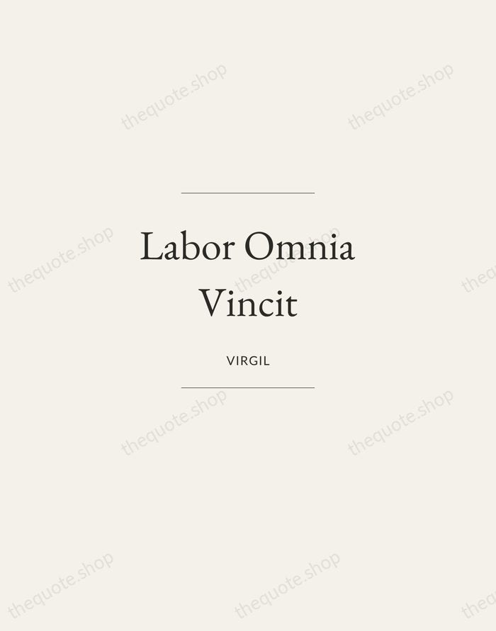Labor Omnia Vincit — Virgil — Gallery Frame