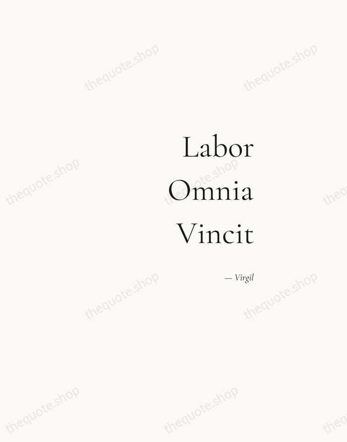 Labor Omnia Vincit — Virgil — Soft Serif Right