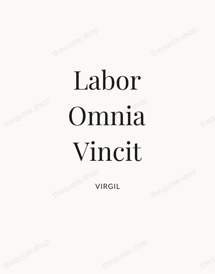 Labor Omnia Vincit — Virgil — Statement Serif