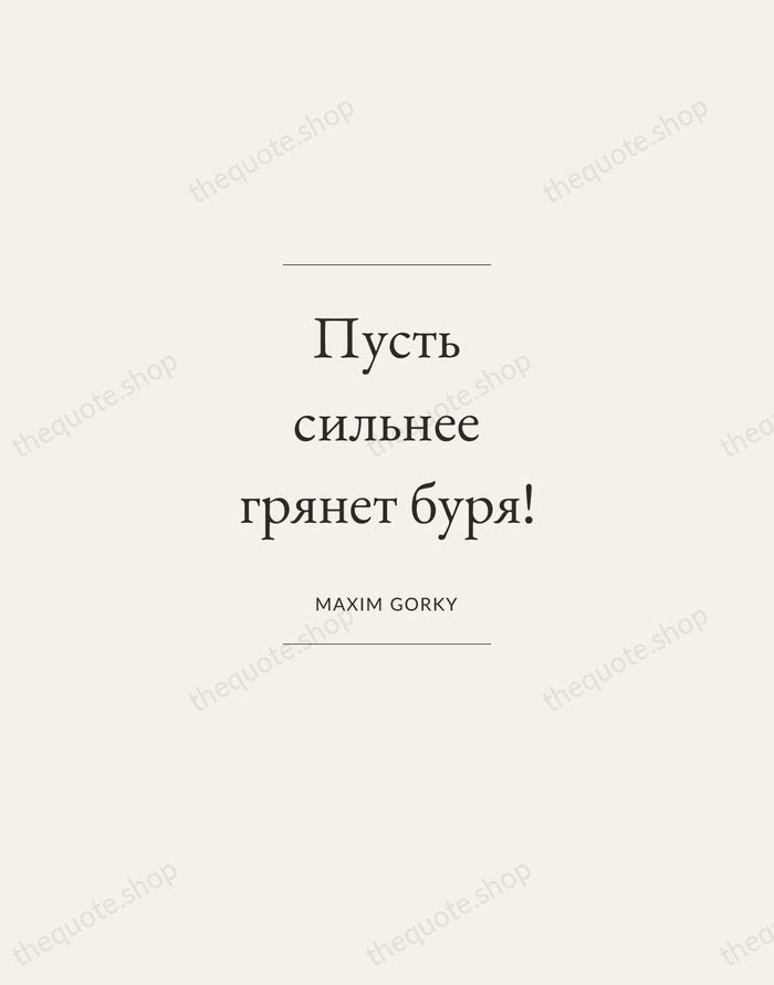 Пусть сильнее грянет буря! — Maxim Gorky — Gallery Frame