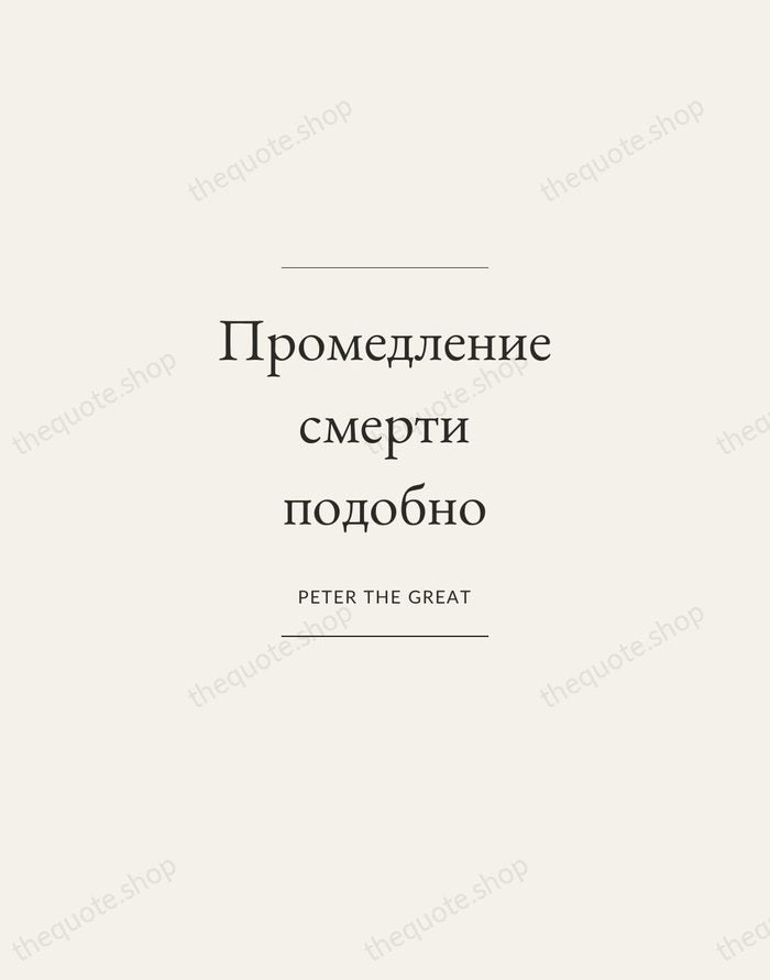 Промедление смерти подобно — Peter the Great — Gallery Frame
