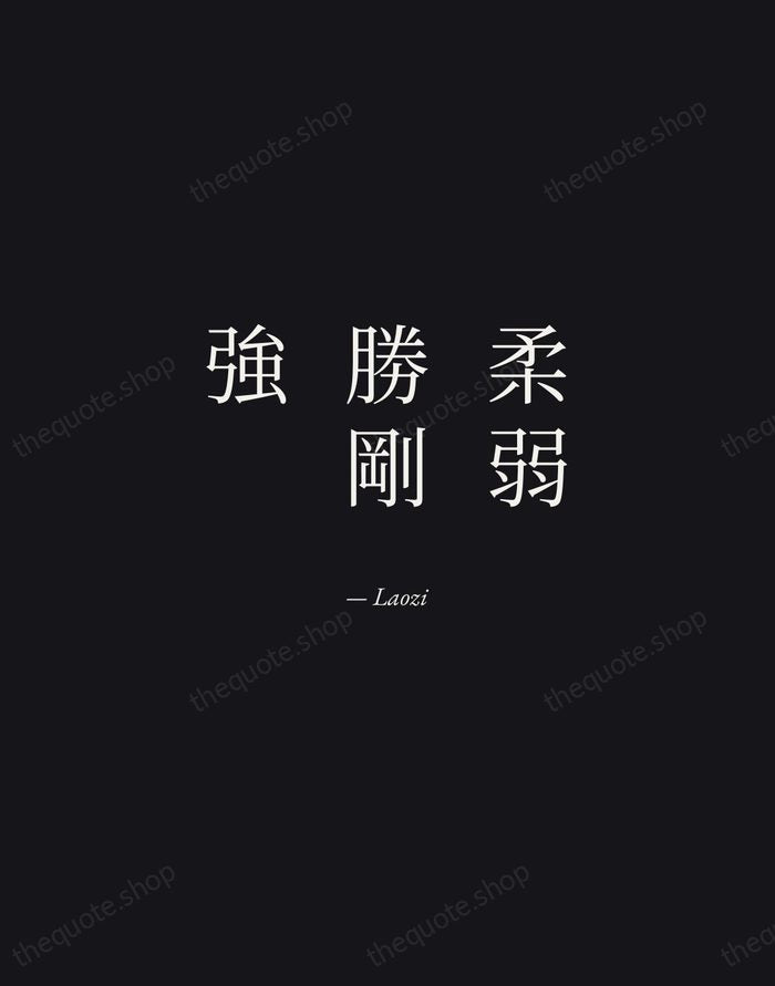柔弱勝剛強 — Laozi — Manuscript Italic