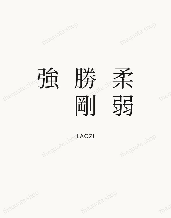柔弱勝剛強 — Laozi — Statement Serif