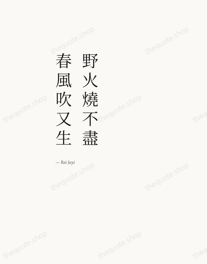 野火燒不盡，春風吹又生 — Bai Juyi — Editorial Left Serif