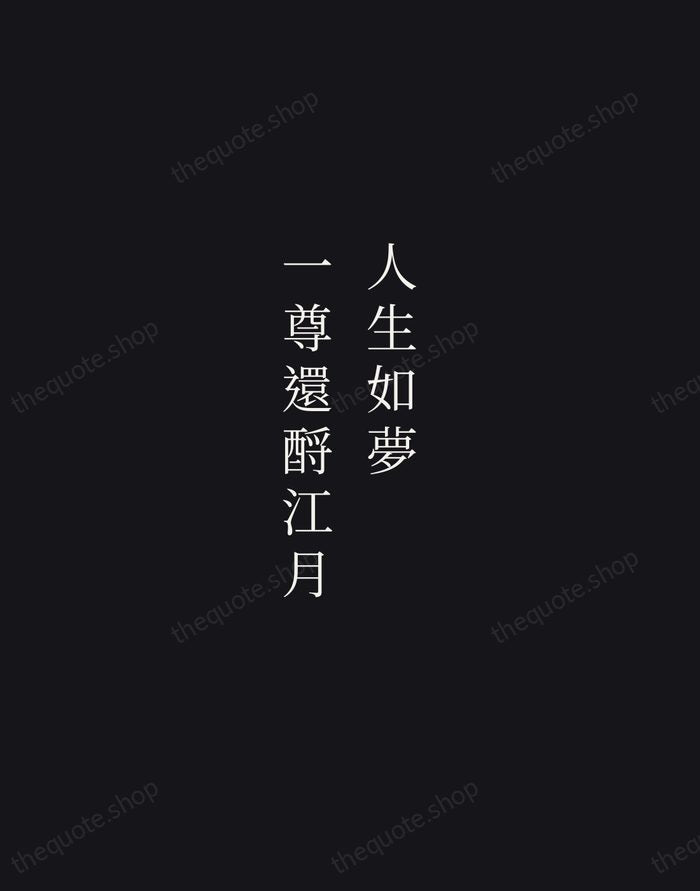 人生如夢，一尊還酹江月 — Su Shi — Night Script