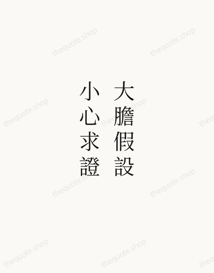 大膽假設，小心求證 — Hu Shi — Script Whisper