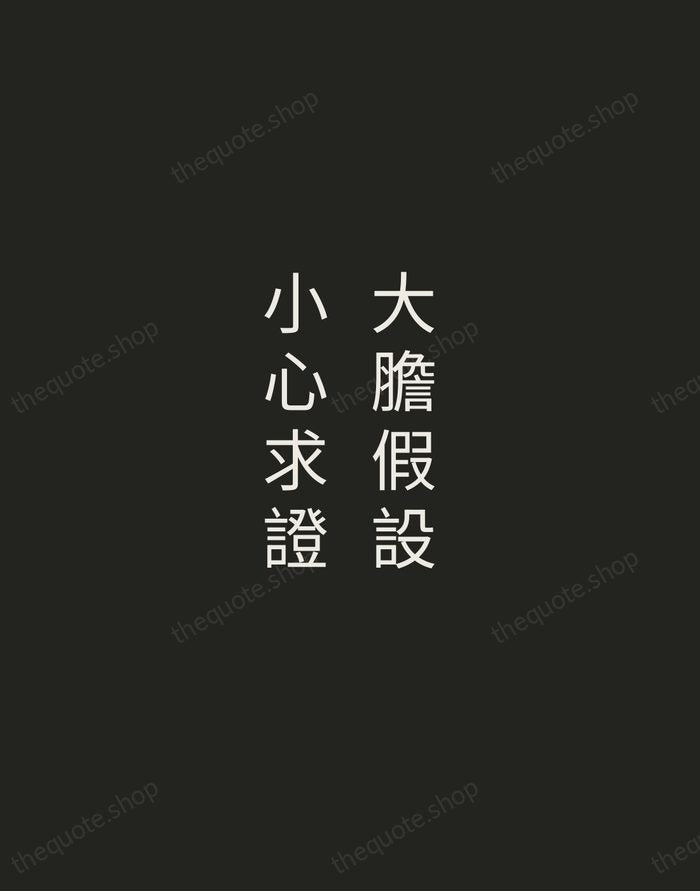 大膽假設，小心求證 — Hu Shi — Tracked Caps Unsigned