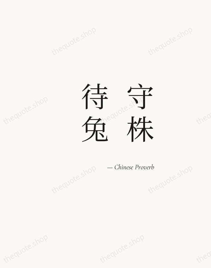 守株待兔 — Chinese Proverb — Soft Serif Right