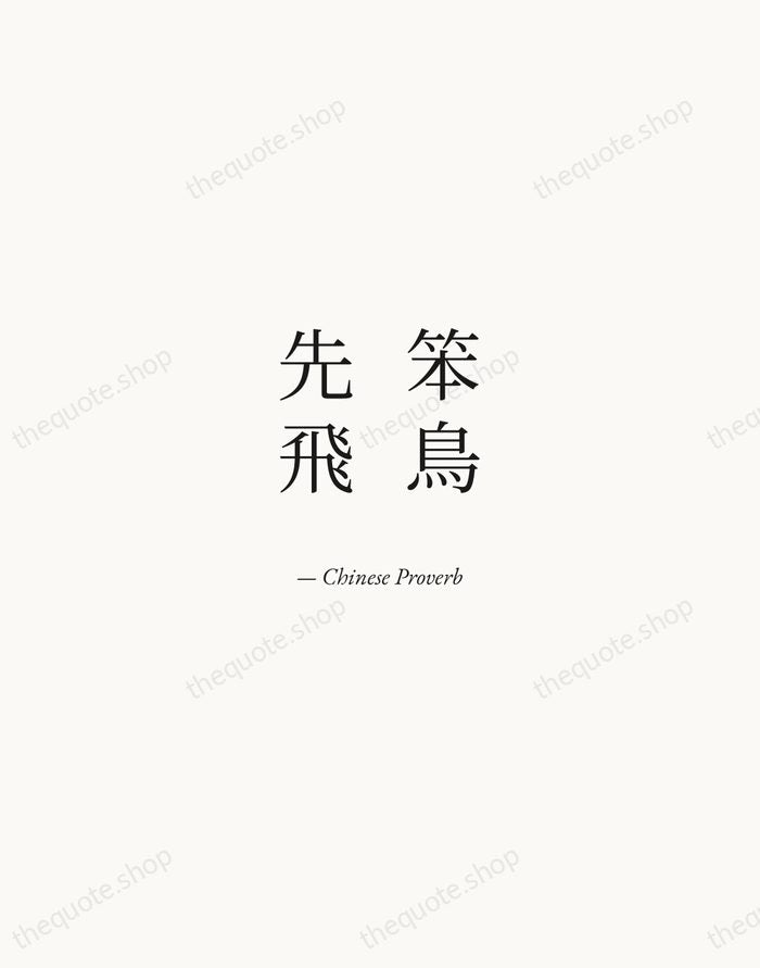 笨鳥先飛 — Chinese Proverb — Quiet Garamond