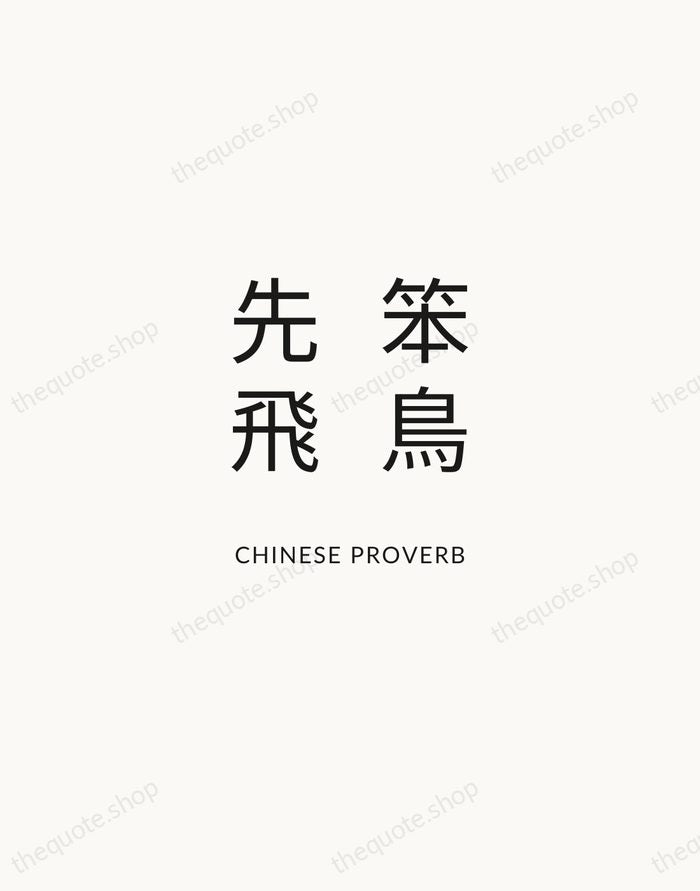 笨鳥先飛 — Chinese Proverb — Modern Sans Calm