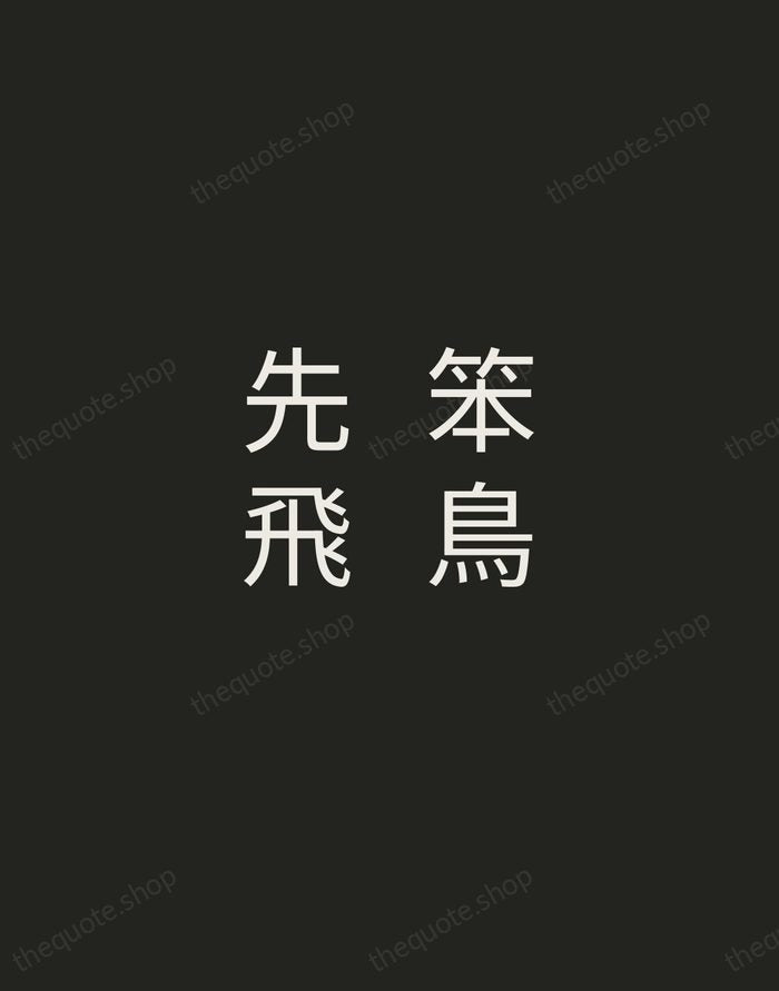 笨鳥先飛 — Chinese Proverb — Tracked Caps Unsigned